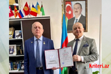Professor Məsud Mahmudov Türk Dünyası Araşdırmaları Beynəlxalq Elmlər Akademiyasının üzvlük diplomu ilə təltif olunub
